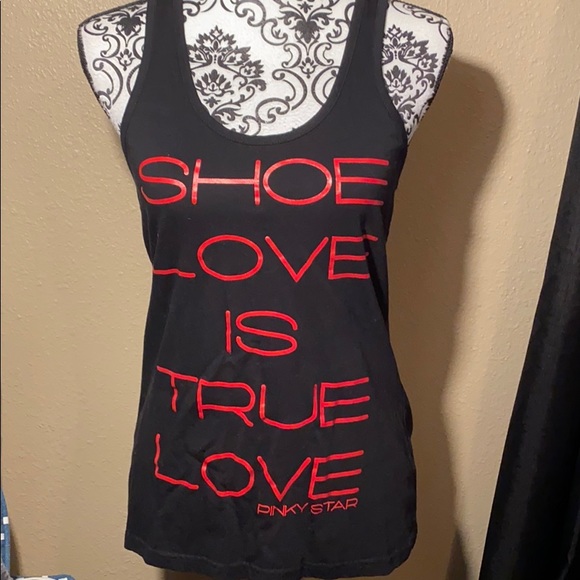pinky star Tops - Shoe love tank
